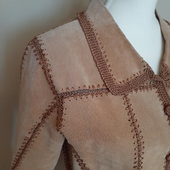 Carducci Suede and Crochet Jacket - Picture 7 of 15